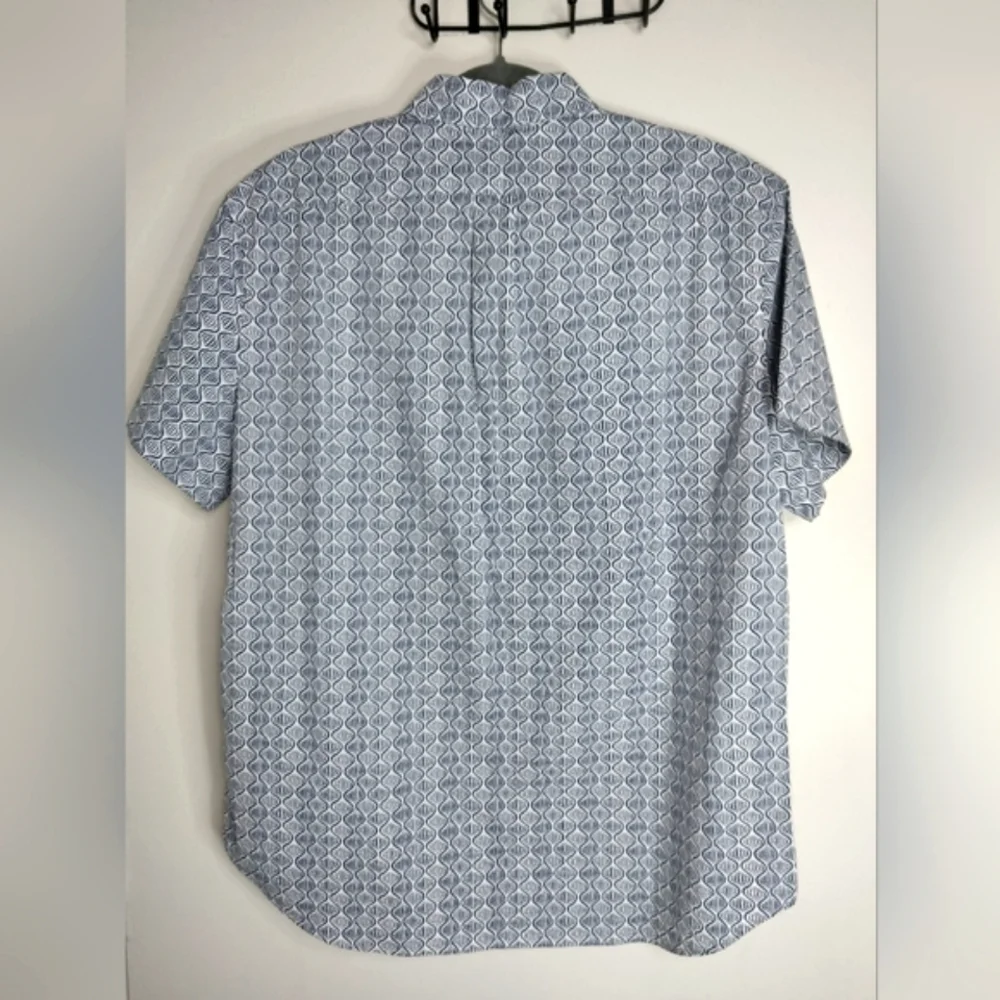J. Crew (Size L) Men's Multicolored Print Classic Stretch Button Down SS Shirt